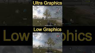 Warzone Mobile detailing of plants on minimum graphics vs maximum graphics / RTX ON vs OFF