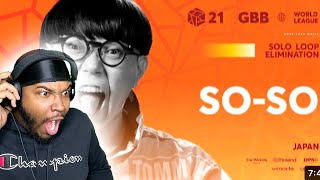 So-So 🇯🇵 | GBB 2021: WORLD LEAGUE | Solo Loopstation Elimination| REACTION*