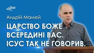 Царство Боже всередині Вас. Ісус так не говорив. - Андрій Мамей