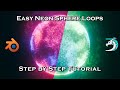 Sci-Fi Neon Particles in an Abstract Sphere - Blender Tutorial