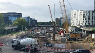 Hamburg Underground: Construction Work for Line U5, City Nord – September 2024 (With Plane Traffic)