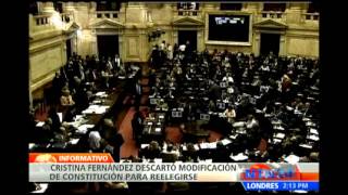 Cristina Fernández asegura que no buscará la relección para un tercer mandato en Argentina