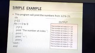Loop Structure in Qbasic