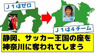 【磐田清水ともにＪ２降格】静岡、サッカー王国の座を神奈川に奪われてしまう