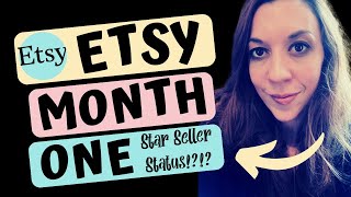 FIRST MONTH ON ETSY Selling Digital Products - Etsy Star Seller Status - Etsy Beginner Income Report