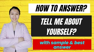 How to answer "Tell me about yourself"  (with sample answer) | Sincerely Cath