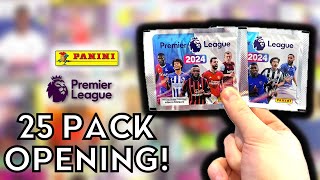 25 PACKS OF STICKERS! | PANINI PREMIER LEAGUE STICKER COLLECTION 2024 | 25 PACK OPENING!