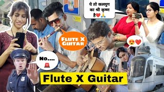 Flute X Guitar Deadly Mashup Song's In Metro | Metro🚇Singing Wait For End 😍| #trending #prankvideo