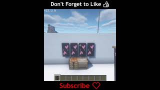 Twin Hearts [Decoration] Banner Design in Minecraft 1.17 #minecraft #twins #hearts #banner #shorts