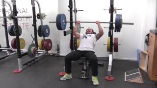 Ivan Simic - 45° Incline BB Pin Press - 130kg for 4 reps