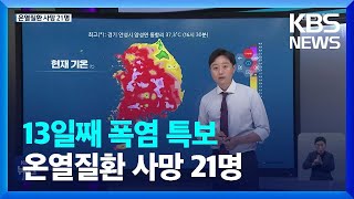 13일째 폭염특보…태풍도 상륙 예고 / KBS  2023.08.06.