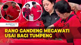 Momen Megawati Digandeng Rano Karno usai Bagi Tumpeng dan Kue HUT ke-52 PDIP