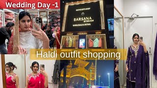 Wedding day 1: lehenga fitting, haldi outfit shopping, shopping vlog