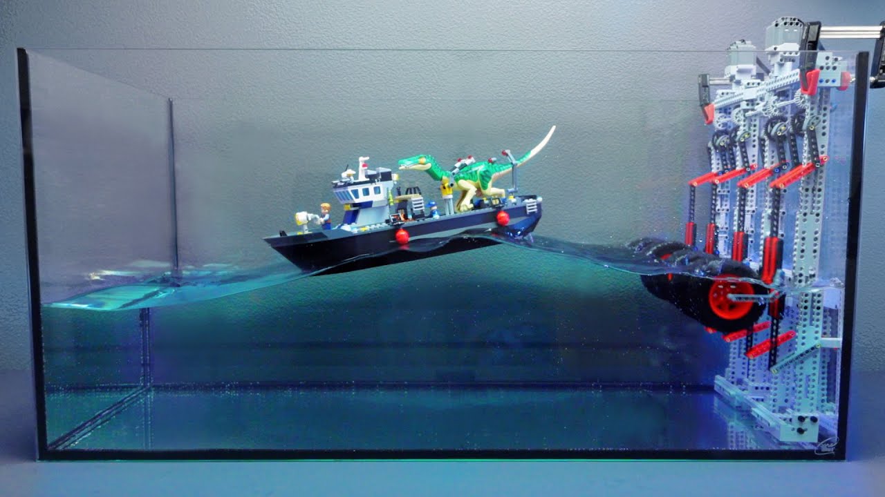 Sinking Lego Ships In An Aquarium