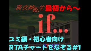 【真・女神転生if…】ユミ編 初心者向けRTAチャートをなぞる #1 （最初から～）【崩れ去る、学校の平穏】