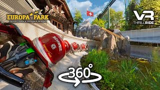 360° SCHWEIZER BOBBAHN Europa Park onride POV VR Roller Coaster SWISS BOB RUN #rollercoaster