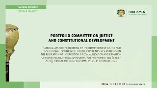 Portfolio Committee on Justice and Constitutional Development, 11 February 2025