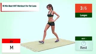 19 Min Best HIIT Workout For Fat Loss/19 წუთი საუკეთესო ვარჯიში ცხიმის დასაკლებად