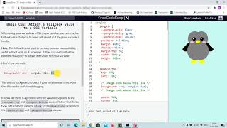 Tutorial 40 - Attatching fallback value to css variable - free code camp (Explained)