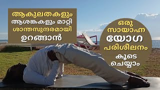 Tension എല്ലാം മാറ്റി സുഖമായി ഉറങ്ങാൻ Evening Yoga Malayalam | ഉറങ്ങുന്നതിന് മുൻപ് ചെയ്യേണ്ട യോഗ