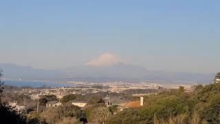 今朝７時の鎌倉山からの富士山