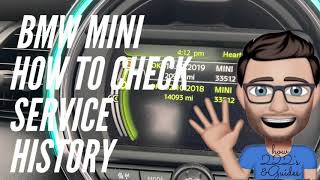 BMW Mini Service, how to check history, Idrive, how 222's \u0026 guides, easy to follow