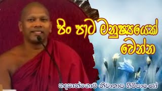 පිංපාට මනුෂ්‍යයෙක් වෙන්න #Hadapangoda Niwathapa thero #pahura#dharmayai obai #bana