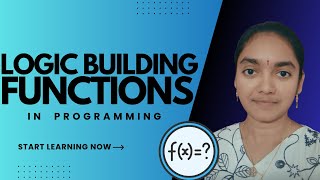 LOGIC Building - Day 5 Functions in Python Programming #programming #coding #programmingbasics