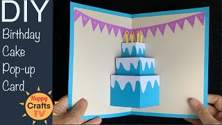 HOW TO MAKE BIRTHDAY CAKE POP UP CARDI DIY Birthday Card | Easy Handmade Card