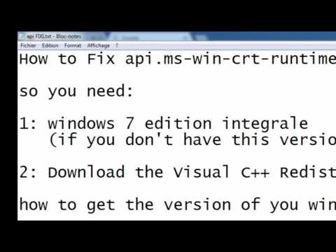 how to fix all  api-ms-win-crt-runtime-l1-1-0.dll [No fake]