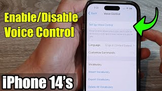 iPhone 14's/14 Pro Max: How to Enable/Disable Voice Control