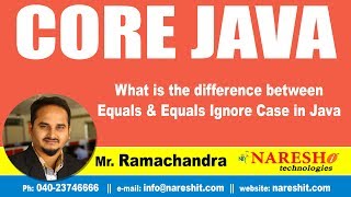Core Java Tutorials | What is the difference between Equals & Equals Ignore Case in Java?