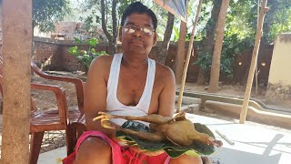 Patua chicken recipe || leaf wrapped Grilled chicken || Village Tribal Food