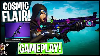 *NEW* COSMIC FLAIR Animated Wrap Gameplay! Before You Buy (Fortnite Battle Royale)