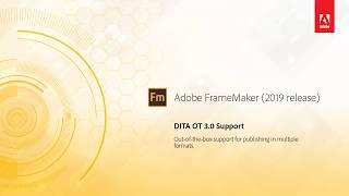 DITA OT 3.0 support – Adobe FrameMaker (2019 release)