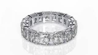 3.60 Carat Radiant Cut Diamond Wedding Band