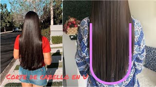 Corte de cabello en U, hazlo tú misma / Técnica de corte fácil #cortedepelo #tendencia