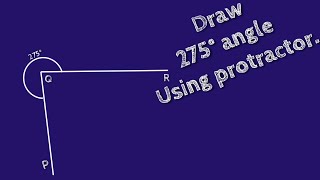 How to draw 275 degree angle using protractor.make 275 degree angle using protractor.shsirclasses.