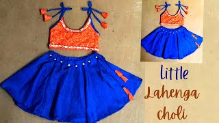 Lahenga choli cutting and stitching for baby| simple and easy pattern| Do it.