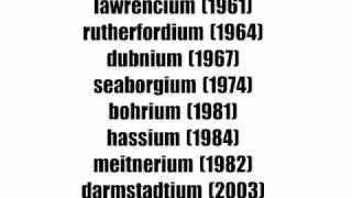Tom Lehrer's "The Elements", the original animated version