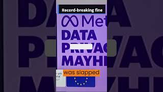 Breaking news: Meta fined a record $1.3 billion, strong sell? #shorts #facebook #meta