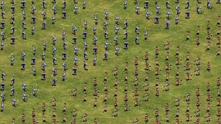 Age of Empires II - 600 Imperial Skirmishers vs 600 Elite Throwing Axemen