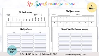 No Spend Challenge Printable Bundle (PDF)