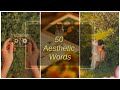 50 Aesthetic Words with Meaning | Rare words with Beautiful meanings