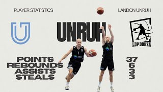 Landon Unruh 37 points vs United Basket Woluwé I UNREAL PERFORMANCE