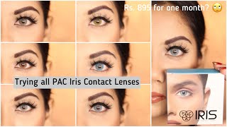 PAC IRIS Luxe One Month Contact Lenses Review \u0026 Wear Test || Are they worth your money?