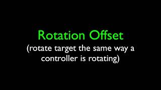 Rotation Offset so Control can spin a Target