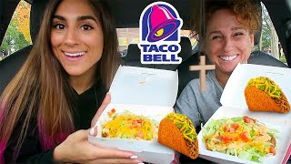 TACO BELL MUKBANG WITH MOMMA BUNNIES! | SPICY TOSTADA SECRET MENU