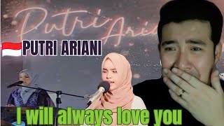 [REACTION] 🇮🇩 Putri Ariani Putri Ariani | I Will Always Love You - Live in Jakarta