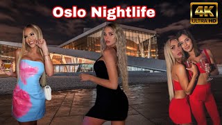 Oslo Norway Nightlife, 4k walkingtour , crazy nightlife , scandinavia